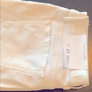NWT Loft modern skinny crop white jeans, 4